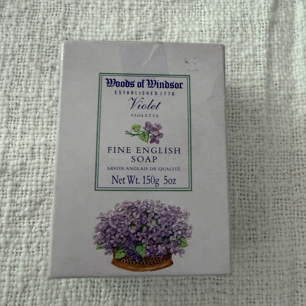 Woods of Windsor Violet Fine English Bar Soap 5oz 150g Made in England NIB